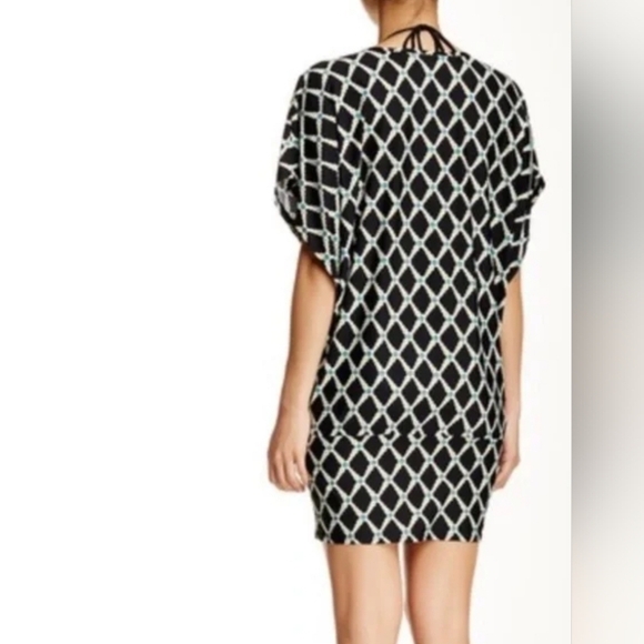 Trina Turk Dress Tunic Swimsuit Beach Pool Cover Up Kon Tiki Slouchy Sleeves - Picture 4 of 9